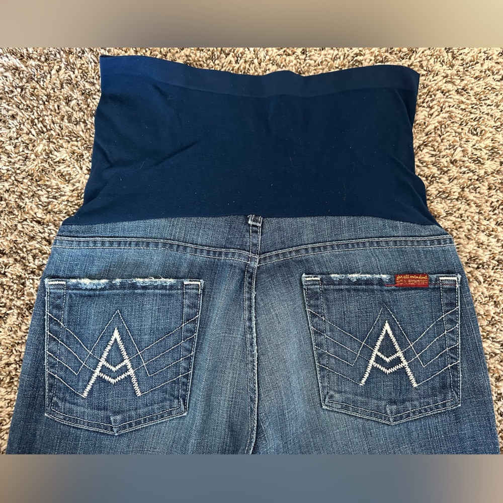 7 For All Mankind Blue Boot Cut Jeans